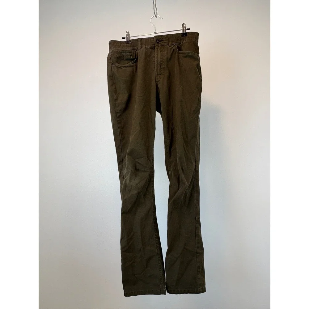 Columbia Utility Pants Mens 30W 32L Olive Green Stretch Hiking Gorpcore